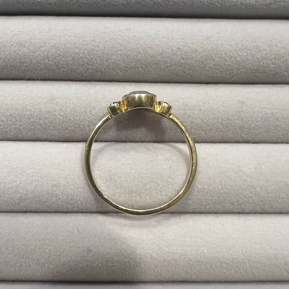 Leah Alexandra Gold Plated Sterling Silver Moonstone Ring in Size 9 - Picture 5 of 7